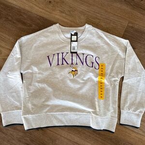 Vikings Heather Gray Crewneck Sweatshirt